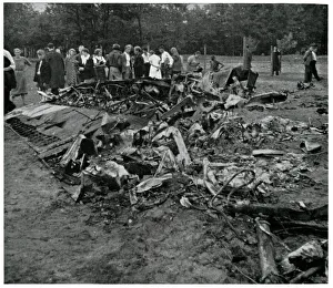 German plane wreckage on the outskirts of Warsaw, Sept 1939 German plane wreckage on the outskirts of Warsaw, Sept 1939