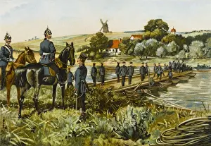 German Pontoon Bridge Print
