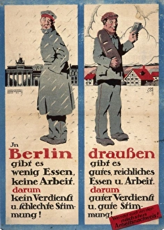 German poster encouraging soldiers to leave Berlin German poster encouraging soldiers to leave Berlin
