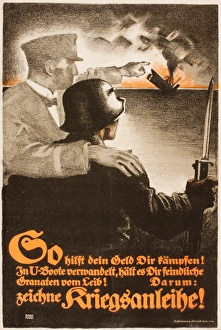 German propaganda poster, War Bonds, WW1 German propaganda poster, War Bonds, WW1
