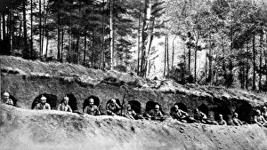 German soldiers in their rabbit-warren dug-outs in the Argonne German soldiers in their rabbit-warren dug-outs in the Argonne