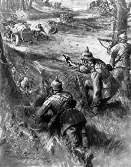 WWI History Images Prints: A German trap