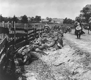 Eastern Front History Prints: German troops asleep