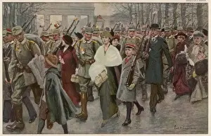 German Patriotism Prints: Germans Go to War