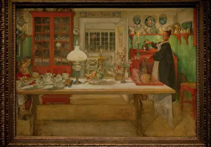 Getting Ready for a Game, 1901, by Carl Larsson Getting Ready for a Game, 1901, by Carl Larsson