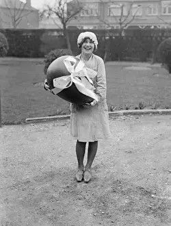 Framed Print : Giant Easter Egg Print, early 1930s