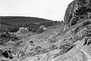 Rock Formations In Devon Prints: Giant Rock on Watcombe Down, Devon
