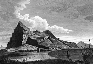 Gibraltar Print: General View of the Rock circa 1850
