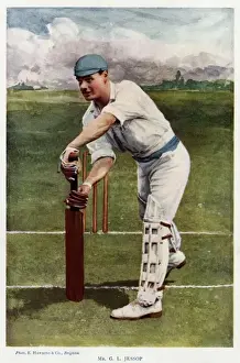 Cricket Player Portrait Prints: Gilbert L Jessop cricketer