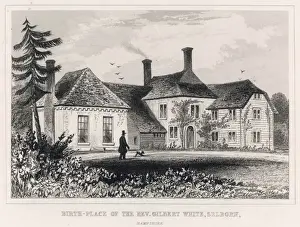 Gilbert White Print - Engraving of the Naturalist in his Garden