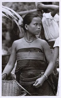 A girl of the Dusan People, Sabah State, North Borneo A girl of the Dusan People, Sabah State, North Borneo