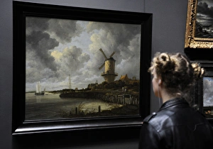 Girl looking at The Windmill at Wijk bij Duurstede 1670, by Girl looking at The Windmill at Wijk bij Duurstede 1670, by