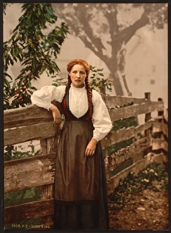 A girl of Voss, Hardanger Fjord, Norway A girl of Voss, Hardanger Fjord, Norway