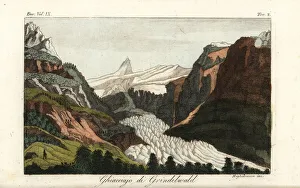 The glacier at Grindelwald, Switzerland, 1800s The glacier at Grindelwald, Switzerland, 1800s