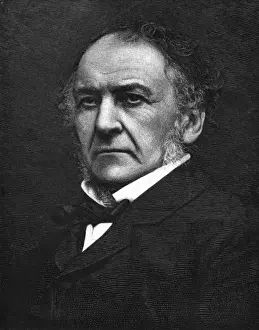 Prints of WILLIAM EWART GLADSTONE British statesman. Date: 1809 - 1898 William Ewart Gladstone Prints: William Ewart Gladstone Print 1809 - 1898 British Statesman