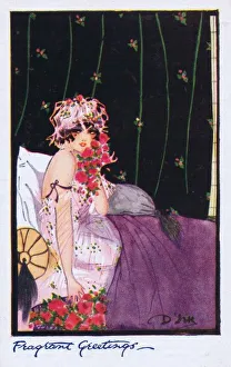 Glamour art deco postcard by Dolly Tree Glamour art deco postcard by Dolly Tree