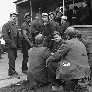 Glapwell Colliery Print: Miners at Shift's Start and End
