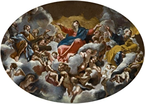 Glorification of Virgin Fresco in Dome of S. Andrea della Va Glorification of Virgin Fresco in Dome of S. Andrea della Va