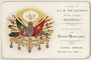 A gloriously ornate invitation from Her Excellency The Ambassadress of Turkey A gloriously ornate invitation from Her Excellency The Ambassadress of Turkey