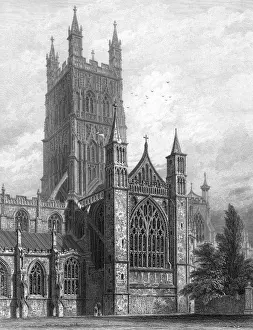 Gloucester Cathedral South Transept Print 1829
