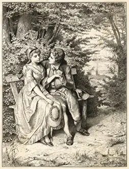 German Historical Figures Prints: Goethe / Friederike Brion