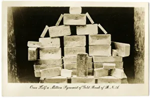 Gold bricks on display, Dawson City, Yukon, NW Canada Gold bricks on display, Dawson City, Yukon, NW Canada