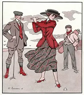 Vintage Golf Images Prints: Golf / Lady Golfer 1908