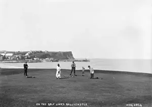 Early 20th Century Golf Print, Ballycastle, Northern Ireland