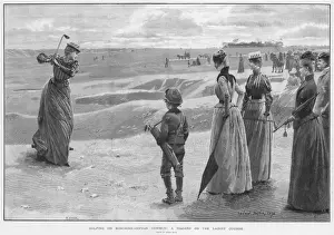 Golf Print on Minchinhampton Common Ladies Course