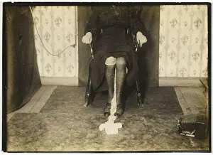 Goligher Ectoplasm Print: Kathleen Exudes Ectoplasm from Between Her Legs