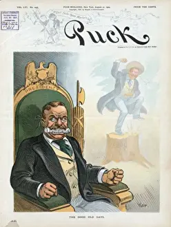 Puck Magazine Cartoons Prints: The good old days