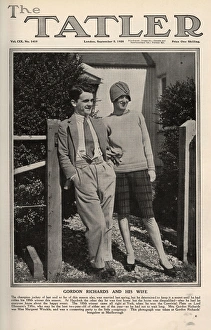 Gordon Richards and his wife at his bungalow in Marlborough Gordon Richards and his wife at his bungalow in Marlborough