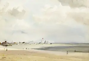 Gorleston Beach and Pier Watercolour Print
