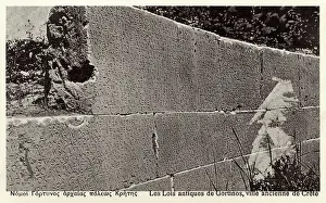 Crete Ancient Ruins Prints: The Gortyn code, Gortyn, Crete, Greece