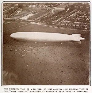 Graf Zeppelin leaving Friedrichshafen and appearing over Hanworth Aerodrome on the same Graf Zeppelin leaving Friedrichshafen and appearing over Hanworth Aerodrome on the same