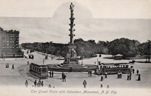 The Grand Circle with Columbus Monument, New York City, USA The Grand Circle with Columbus Monument, New York City, USA