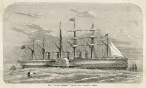 Great Eastern Laying the Atlantic Cable Print