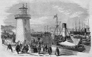 Great Eastern Ship Prints: Great Eastern at Holyhead, 1859