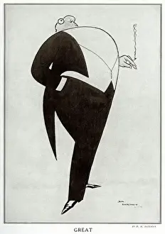 1927 Caricature Print of Self-Important Gentleman