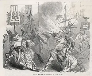 Great Native Procession Print, New York 1870s