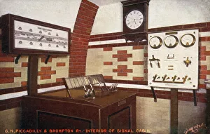 Great Northern, Piccadilly and Brompton Railway - Interior of the Signal cabin Great Northern, Piccadilly and Brompton Railway - Interior of the Signal cabin