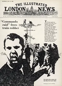 Prints of Front page of The Illustrated London News reporting on the latest episode in the Great Train Robbery saga Wandsworth Prints: Front Page Print: Ronnie Biggs' Wandsworth Gaol Escape