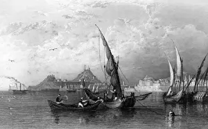 Greece Corfu Harbour Print 1839