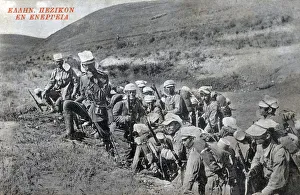 Greece - Greek Infantry troops in action on manoeuvres Greece - Greek Infantry troops in action on manoeuvres