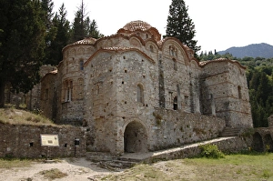 Greece. Mystras. Church of the Panayia Hodegetria, also know Greece. Mystras. Church of the Panayia Hodegetria, also know