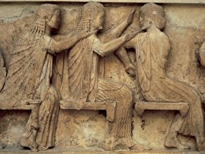 Greek art. Siphnish Treasury. Frieze sculpture. Ionic style Greek art. Siphnish Treasury. Frieze sculpture. Ionic style
