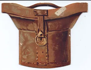 Greetings card in the shape of a leather hatbox Greetings card in the shape of a leather hatbox
