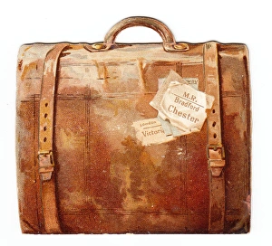 Greetings card in the shape of a travelling case Greetings card in the shape of a travelling case