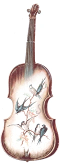 Greetings card in the shape of a violin Greetings card in the shape of a violin