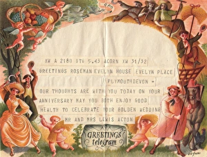 Greetings telegram, Golden Wedding anniversary Greetings telegram, Golden Wedding anniversary